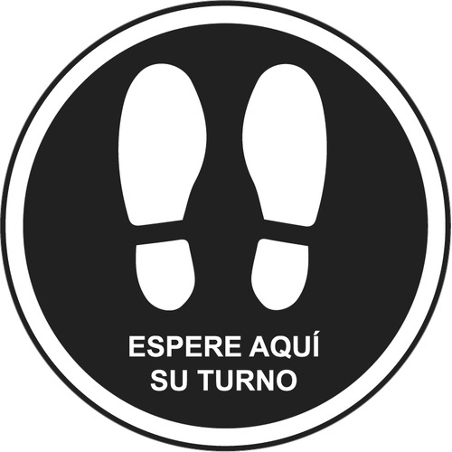 Señales para suelo en vinilos adhesivos antideslizantes de 300mm diámetro