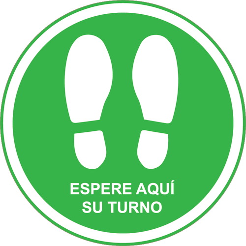 Señales para suelo en vinilos adhesivos antideslizantes de 300mm diámetro