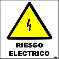 Adhesivos 966 ¡Peligro! Riesgo electrico. Adhesivo 21x21cm