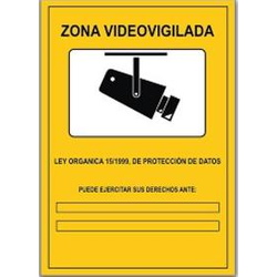 Carteleria Variada 990 Zona Videovigilada. PVC 297x210mm