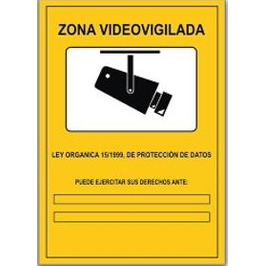 Carteleria Variada 990 Zona Videovigilada. PVC 297x210mm