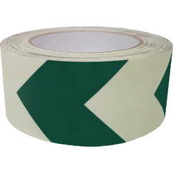 Cintas adhesivas fotoluminiscentes, luminiscentes 156 Cinta Adhesiva Fotoluminiscente direccional verde 5cm x 12,5m