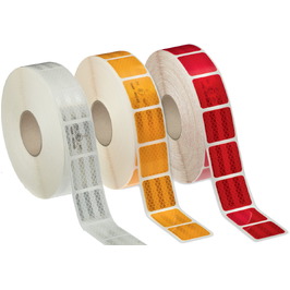 Cintas adhesivas reflectantes para marcaje de vehículos  Cinta adhesiva reflectante 50mmx50m de marcado de vehículos para Superficies Flexibles V-23