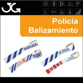 Cintas de balizamiento y señalización policia
