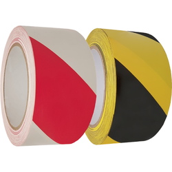 Cintas adhesivas de señalización  Cinta adhesiva en base de caucho 5cm x 33m bicolor