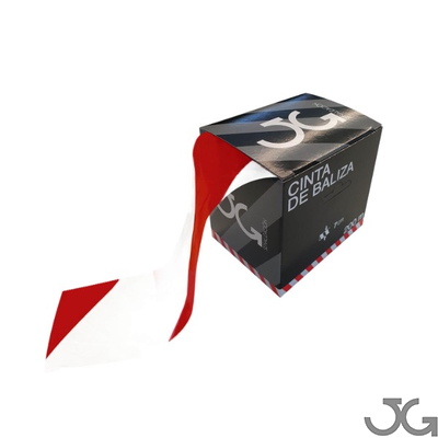 108C Cinta señalización R/B de 7cm x 200m. Galga 100 Cinta de señalización de balizamiento roja/blanca como señal de advertencia, delimitación de áreas que entrañan algún riesgo. Ancho de 7cm y longitud de 200m, Espesor: 25μm(Galga 100)