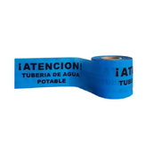 Cintas para marcaje de conductos subterráneos 115 Cinta 15cm x 200m Señalización subterránea ATENCIÓN Tubería Agua. Galga 300
