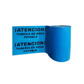 Cintas para marcaje de conductos subterráneos 115-30X250 Cinta 30cm x 250m Señalización subterránea ATENCIÓN Tubería de agua. Galga 300
