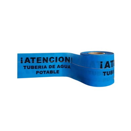Cintas para marcaje de conductos subterráneos 115HILO Cinta 15cm x 200m Señalización Tubería de agua Galga 300 con hilo de cobre