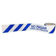 Equipamiento y material de señalizacion policial 116A Cinta señalización No pasar Línea de Policía de 10cm x 200m Galga 300