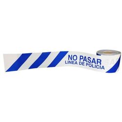 Cintas de balizamiento y señalización policia 116A Cinta señalización No pasar Línea de Policía de 10cm x 200m Galga 300