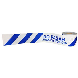 Equipamiento y material de señalizacion policial 116A Cinta señalización No pasar Línea de Policía de 10cm x 200m Galga 300