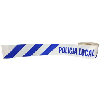 Cinta señalización policía local de 10cm x 200m Galga 300