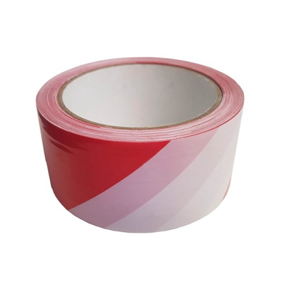 Cinta adhesiva de base polipropileno solvente de 5cm x 66m Cinta adhesiva de base de polipropileno. Cintas para delimitar las zonas de almacenaje, de paso, o señalización de peligro. Disponibles en blanco/rojo y en amarillo/negro. Medidas: 50mm x 66m.
