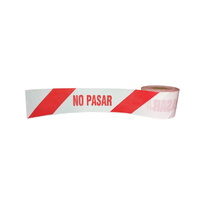 Equipamiento y material de señalizacion policial 160 Cinta balizamiento NO PASAR 10cm x 200m Galga 300 impresa a dos caras