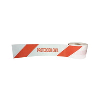 Equipamiento y material de señalizacion policial 162 Cinta balizamiento PROTECCIÓN CIVIL 10cm x 200m Galga 300 impresa a dos caras