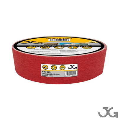 Cinta adhesiva antideslizante colores de 50mm x 18m Cintas antideslizantes con base autoadhesiva adecuada para la aplicación en superficies lisas de medidas. Disponible en gris, marrón, rojo, blanco, azul y transparente. Medidas de 50mm x 18m