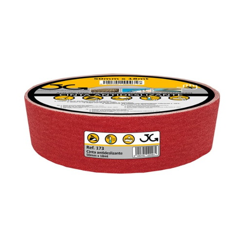 Cintas antideslizantes con base autoadhesiva adecuada para la aplicación en superficies lisas de medidas. Disponible en gris, marrón, rojo, blanco, azul y transparente. Medidas de 50mm x 18m