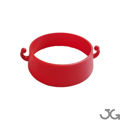 Aro o anillo conector de cadena para cono, cuenta con 2 ganchos para cadena de 6 o 8 mm. Color: rojo: Aro de plástico (polietileno)