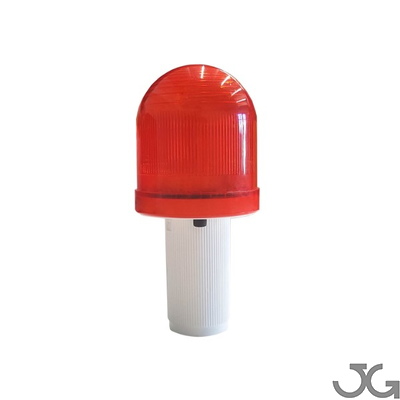 Luz de color rojo para conos de señalización y vallas plegables R/B.