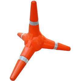 Cono Plegable y Tetrápodo 90300 Tetrápodo señalización naranja con 4 bandas Réflex RA2