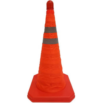 Cono plegable de nylon con luz intermitente