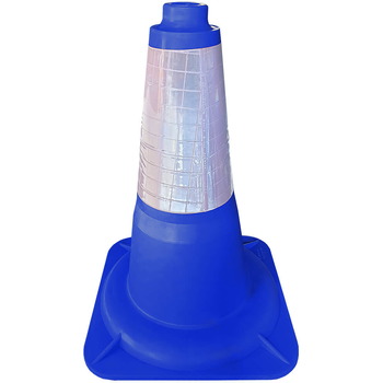 Cono azul PVC Flexible 45cm Banda Réflex 20 cm