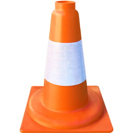 Cono PVC Flexible 90410 Cono naranja PVC Flexible 30cm Banda Réflex 10 cm
