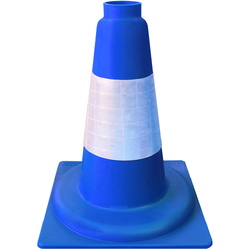 Cono PP Duro 90415 Cono azul PP duro 30cm Banda Réflex 10 cm