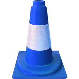 Cono PP Duro 90415 Cono azul PP duro 30cm Banda Réflex 10 cm