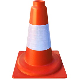 Cono PP Duro 90418 Cono naranja PP duro 30cm Banda Réflex 10 cm