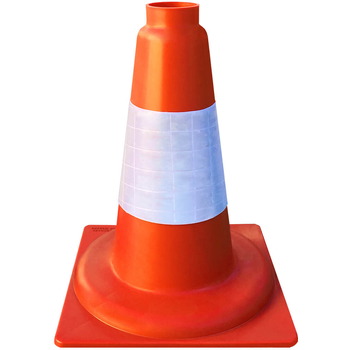Cono naranja PP duro 30cm Banda Réflex 10 cm