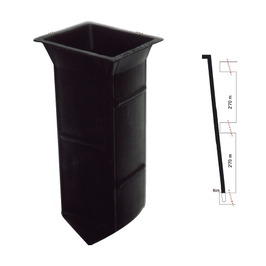 Mallas y seguridad en la obra 7066 Base horca o cartucho pescante (Bolsa de 45uds)