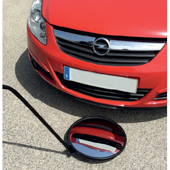 Espejo de inspección vehicular de Ø40cm con 4 ruedas. Modelo JG