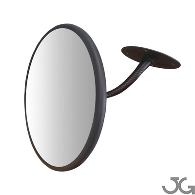 Espejo interior flexible modelo JG Espejo acrílico de lente concava para interior o exterior con junta perimetral de PVC negro