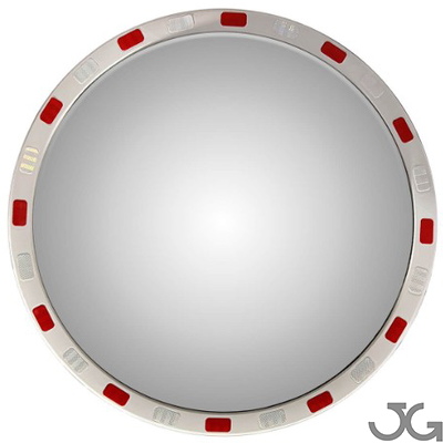 Espejo reflectante convexo vigilancia, seguridad vial. Lente fabricada en policarbonato y la parte trasera de polipropileno. Ángulo de visión de 130º.  Espejo 60 cm. Espejo 80 cm