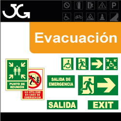 Señales de evacuación CLASE B