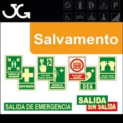 Señales de evacuación CLASE B - Señales de salvamento o socorro fotoluminiscentes Señales de evacuación CLASE B Señales de salvamento o socorro fotoluminiscentes