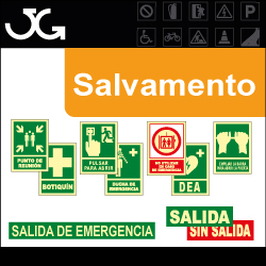 Señales de evacuación CLASE B  Señales de salvamento o socorro fotoluminiscentes