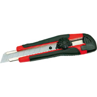 Herramientas de trazado y medición 7812 Cutter ergonomico bloqueo con ruedecilla y cuchilla de 18 mm con guia metalica