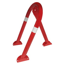 Cepos para parking y plantillas para pintar 421 Cepo acero lacado en rojo para Parking 31x57cm