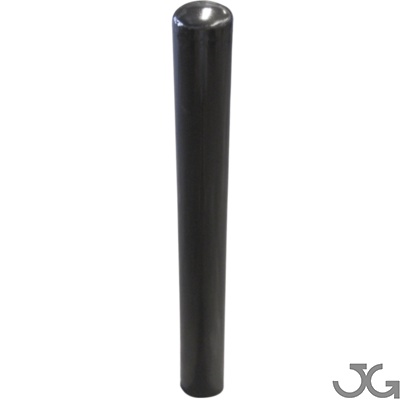 Bolardo metálico fijo lacado en negro metalizado. Altura: 100 cm. Diámetro: Ø90 mm.. Pilona fija