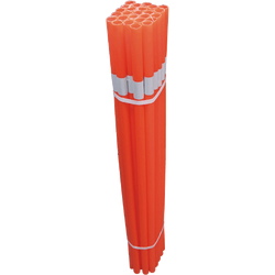 Piquetas, banderola quitamiedos, tubo naranja 7032 Tubo naranja señalización con reflectancia (Paquete de 25uds)