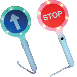 Balizamiento manual, paletas, bastón luminoso y banderas de señalización 3210Led Paleta señalización Pase-Stop LED