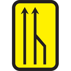 Señales y carteles TS de indicación de obra TS-52 - Reducción carril por la derecha (3 a 2) Señales y carteles TS de indicación de obra TS-52 Reducción carril por la derecha (3 a 2)