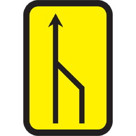 Señales y carteles TS de indicación de obra TS-54 Reducción de un carril por la derecha (2 a 1)