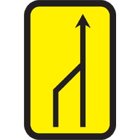 Señales y carteles TS de indicación de obra TS-55 Reducción de un carril por la izquierda (2 a 1)