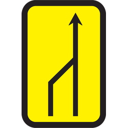 Señales y carteles TS de indicación de obra TS-55 Reducción de un carril por la izquierda (2 a 1)