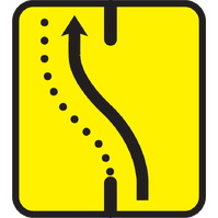Señales y carteles TS de indicación de obra TS-60 Desvío de un carril por la calzada opuesta