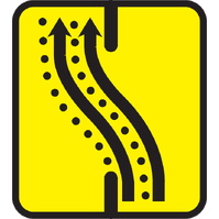 Señales y carteles TS de indicación de obra TS-62 Desvío de dos carriles por la calzada opuesta